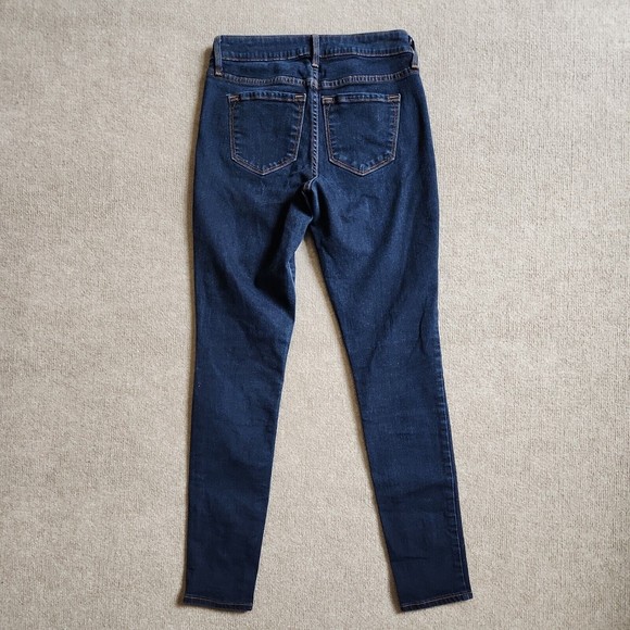 Old Navy Rockstar Mid Rise Jeans Womens Size 2 Blue Dark Wash Skinny Leg Stretch - Picture 5 of 6